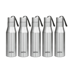 Milton Super 1000 5 Pcs Set Silver 1000 mL Stainless Steel Water Bottle set of 5 - Silver