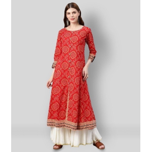 yash-gallery-red-cotton-womens-front-slit-kurti-pack-of-1-5xl