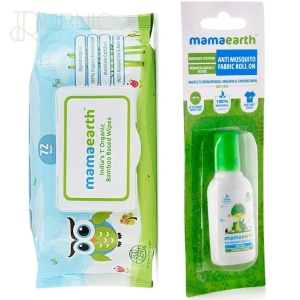 Mamaearth Organic Bamboo Based Baby Wipes 72 pcs änd Anti Mosquito Fabric Roll