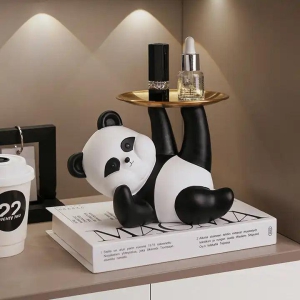 Modern cute Panda ornament with tray