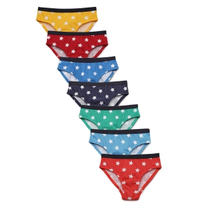 Boys Star Printed Outer Elastic Brief Pack of 7-2-3 YEARS