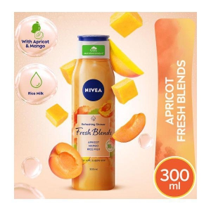 Nivea Fresh Blends Apricot With Natural Fruit Extracts, Vegan Body Wash 300ml