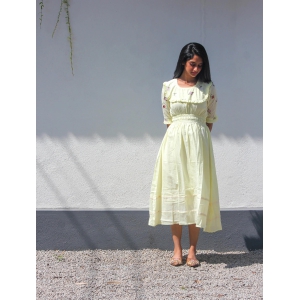 Yellow Paper Daisy Dress-L