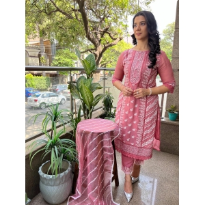 SAANJH PINK STRAIGHT SUIT-XXL