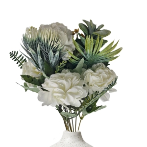 Mixed Hydrangea Artificial Flowers White