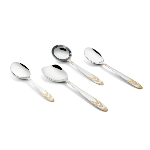 Montavo by FnS Magna Serving Spoon (1 Large Veg Serving Spoon,1 Large Rice Serving Spoon, 1 Large Gravy Ladle and 1 Large Serving Spoon)