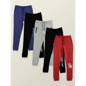 XY Life - Multicolor Cotton Boys Trackpant ( Pack of 5 ) - None