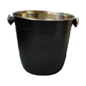 Dynore Stainless Steel Single Walled Ice Bucket - Black