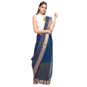 Fuchsia Designs Blue Shaded hand woven chanderi saree