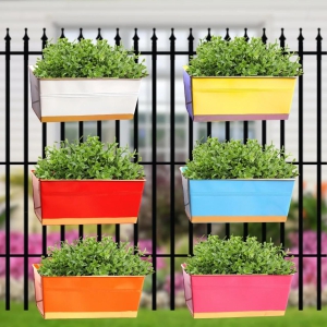 Rectangle 12 Balcony Railing Planter-Multicolor / 6