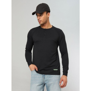 Technosport Black Polyester Slim Fit Mens Sports T-Shirt ( Pack of 1 ) - None