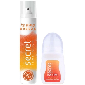 secret temptation Brightening Roll-on 50ml & Breeze Body Spary 120ml, Combo Pack of 2 for Women (2 Items in the set)