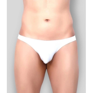 La Intimo - White Cotton Blend Mens Thongs ( Pack of 1 ) - 70 - 75 Cms