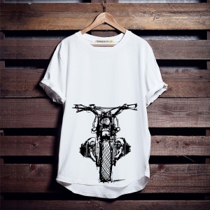 Retro Motorcycle Riders T-Shirt-White / S
