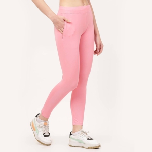 Yoga Pants Pack of 2 - Neon Pink & Denim Blue-S
