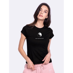 Bewakoof - Black Cotton Regular Fit Women's T-Shirt ( Pack of 1 ) - None