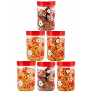 PearlPet - Red Polyproplene Food Container ( Pack of 6 ) - Red