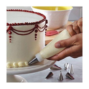 YUTIRITI 12 Piece Steel Nozzles Cake Decorating Set With Frosting Icing Piping Bag Tips