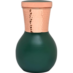 DOKCHAN 100% Pure Copper Bottle Lacquer Coated Silk Finish BPA Free With Drinking Glass