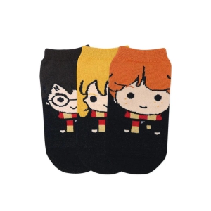 Harry Potter Character Lowcut Socks -Harry Ron & Hermione For Women (Select From Drop Down)-Set of 3