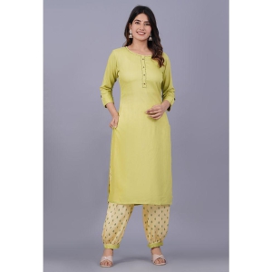 doriya-rayon-solid-kurti-with-patiala-womens-stitched-salwar-suit-green-pack-of-1-none