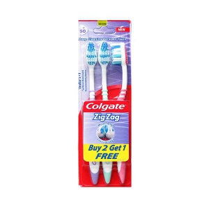 Colgate ZigZag AntiBacterial Toothbrush  Soft 3 Pcs