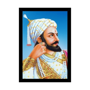 Chhatrapati Shivaji Photo with Frame (12x18 Inch)