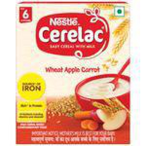 Nestle Cerelac Baby Cereal With Milk  Wheat Apple Carrot From 6 To 24 Months Rich In Iron 300 G BagInBox