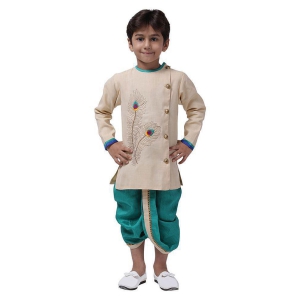 Ahhaaaa Kids Ethnic Festive and Party Wear Cotton Kurta and Dhoti Pant Set for Baby boys - None