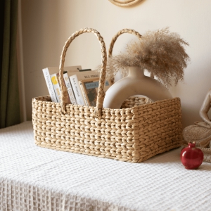 Kauna Grass Hamper Basket-Square