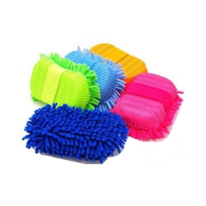 New Multi Colour Car Washing Sponge With Microfiber Washer Towel Duster For Cleaning Car.(1pcs)