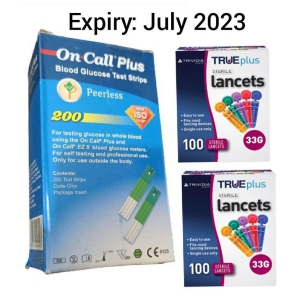 ON CALL PLUS 200 Strips with 200 Lancets Expiry Apr 2024