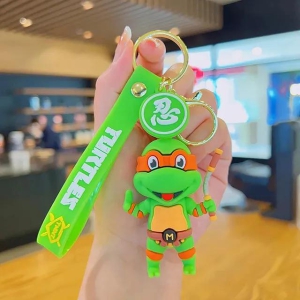 Quirky Teenage Mutant Ninja Turtles Keychains - Single Piece-Michelangelo