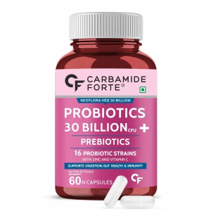 Carbamide Forte Probiotics Supplement 30 Billion for Women & Men - 60 Veg Capsules