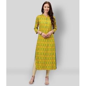 kipek-yellow-rayon-womens-straight-kurti-s