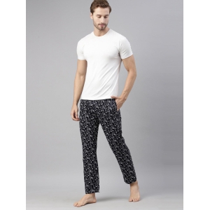 JOVEN MENS PRINTED PYJAMAS-L / Navy Blue