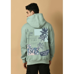 Paradise Printed Light Blue Hoodie By Offmint-XL