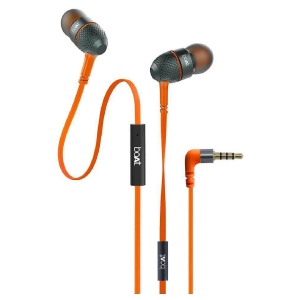 boAt Bassheads 220 in Ear Wired Earphones with Mic(Orange)