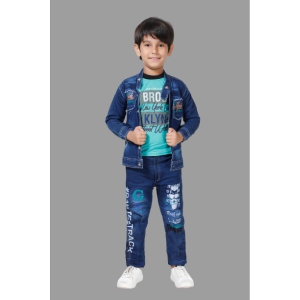 DKGF Fashion - Green Cotton Blend Boys T-Shirt & Jeans ( Pack of 1 ) - None