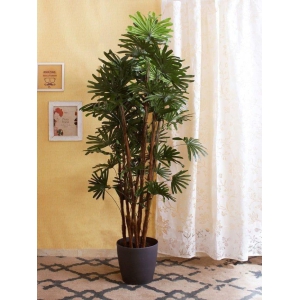 ARTIFICIAL RHAPIS EXCELSA FLOOR PLANT WITHOUT POT (150 CM TALL, GREEN)