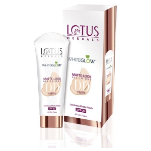 Lotus Herbals Whiteglow Matte Look DD Creme Pink Beige D1 SPF-20 50g