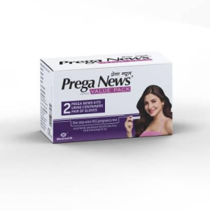 Preganews Value Pack( 2 Gloves + 2 Urine Containers + 2 Pregnancy Test Kits )