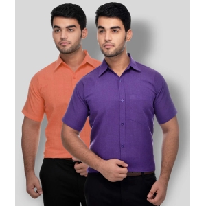 DESHBANDHU DBK - Multicolor Cotton Regular Fit Mens Formal Shirt (Pack of 2) - None