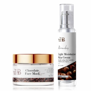 Indulge & Hydrate Combo: Chocolate Face Mask (100gm) and Light Moisturizer Skin Cream (50gm)