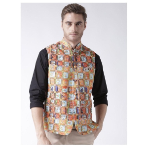 Hangup Multi Cotton Blend Nehru Jacket - None