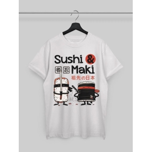 Sushi & Maki Tshirt-Large / White