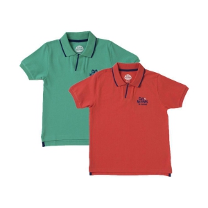 Cub McPaws Pack of 2 Round Neck Polo Tshirt for Boys, This Boys Polo Tshirt combo is best for Casaul wear.This Boys Tshirt can also be Value buy for Travelling and Gifting. It has Cotton Yar