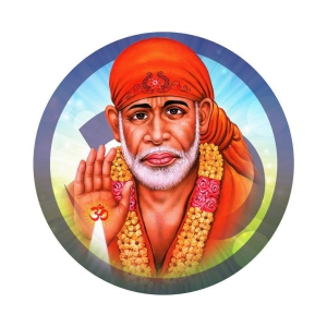 Asmi Collection Sai Baba Wall Sticker ( 40 x 40 cms )