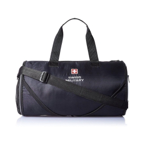 Swiss Military Black Polyester Gym Bag