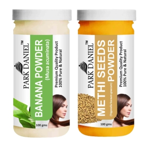 Park Daniel Banana Powder & Methi Powder Combo pack of 2 Jars of 100 gms(200 gms)-Free Size